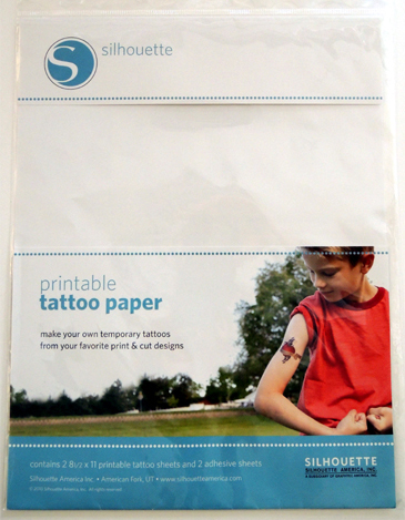 Silhouette tattoo paper